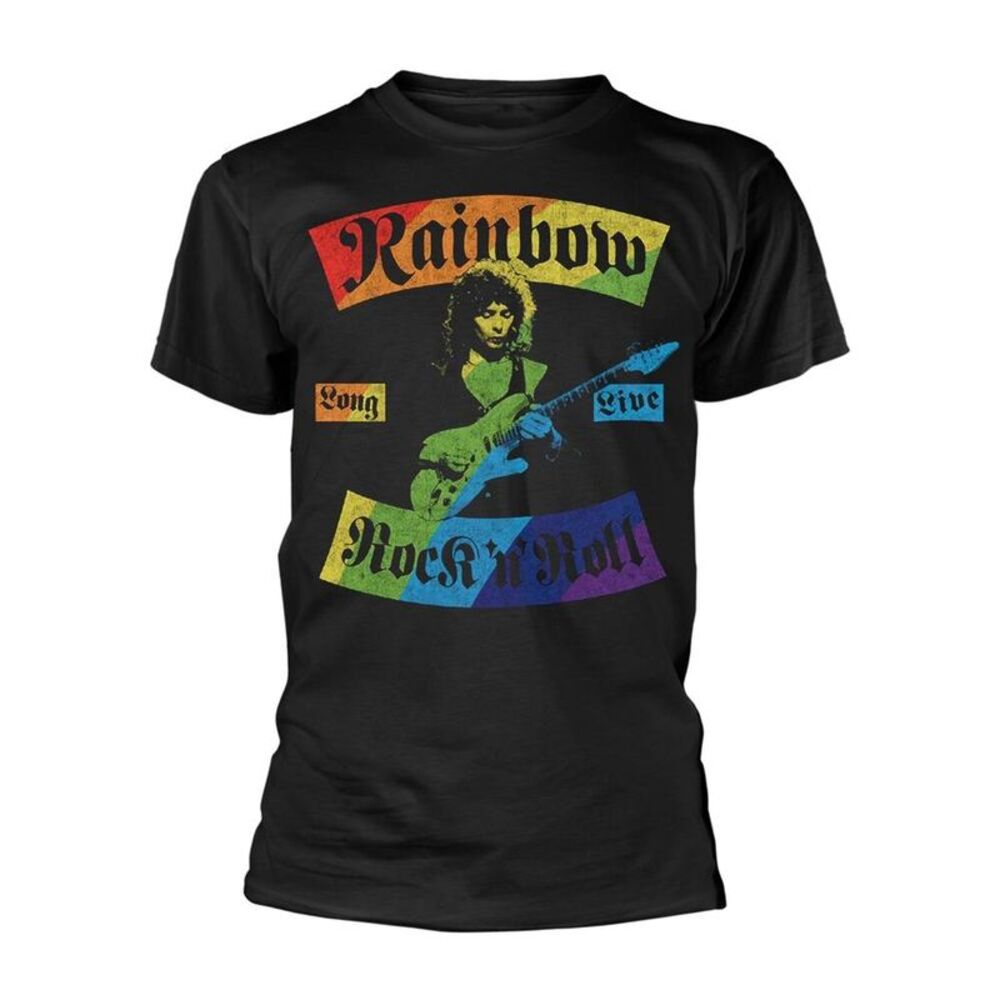 Rainbow Unisex Adult Long Live Rock N Roll T-Shirt / Black